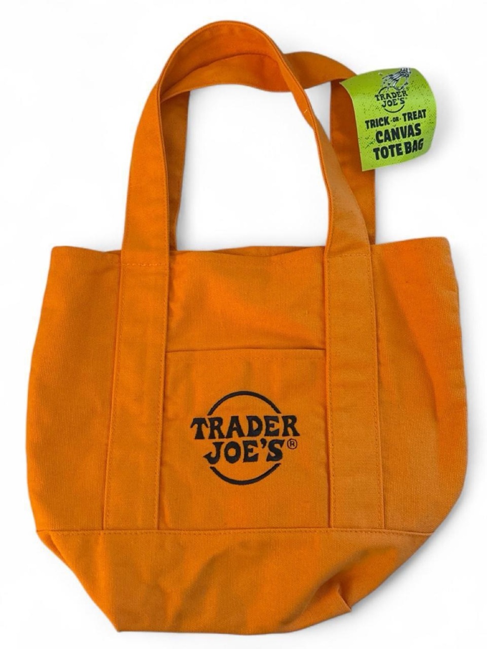 Trader Joe's LIMITED EDITION HALLOWEEN Orange Canvas Tote Bag